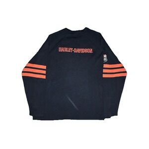 Harley Davidson Wool Blend Sweater Men's XL (see Measurements) Black/orange Logo